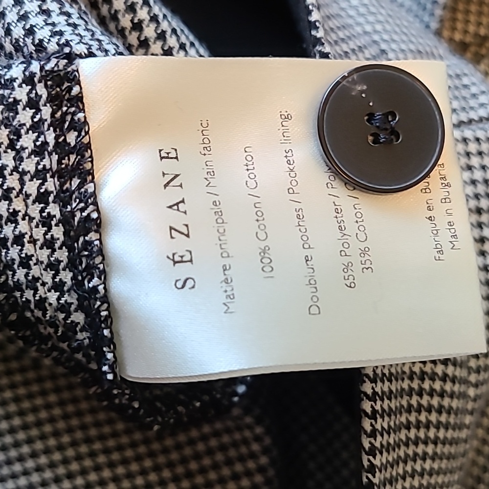 Nwt! Sezane martin trousers high waisted pied de poule - Picture 8 of 10